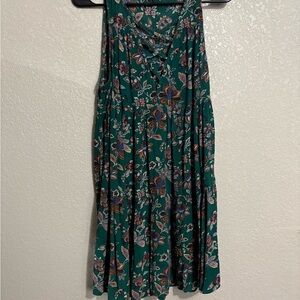 American Eagle Outfitters Green Floral Midi Dress